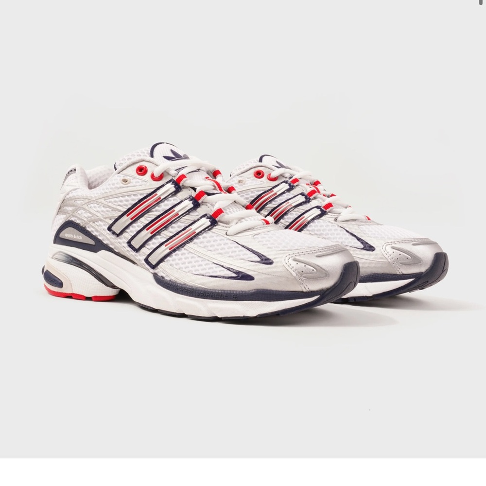 Adidas Women's White and Silver Sneakers - Picture 4 of 11